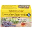 6 x Bigelow Tea Lavender Chamomile plus Probiotic Herbal Tea, Caffeine Free, 18 Total Tea Bags (Pack of 1), Best Before: JUN/2028