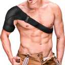 AIRE Shoulder Brace for Men and Women Recovery, Adjustable Shoulder Support for Rotator Cuff, AC Joint Pain Relief, Arm Sling for Injury, Perfect Fit Arm Compression Sleeve (One Size Regular)