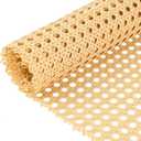 Upgraded Plastic Rattan Webbing, 16"x20" inches DIY Handwoven Synthetic Poly Rattan, Wicker Cane Rattan Webbing for Home Decor Projects Furniture Caning Chairs Cabinets Beds