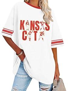 Football Shirts Women Game Day Short Sleeve Shirt Gameday Graphic Tops Football Team Fan Outfits Sport Season Apparel, Small 