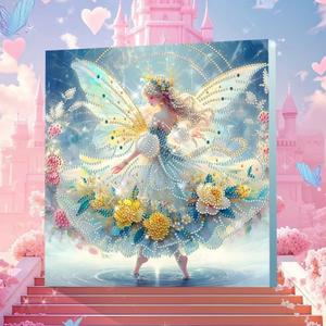 CAROYINO Princess Diamond Painting Kit,DIY 5D Diamond Art,Contains Drill Pens, Fruit Glue, Diamond Art Kits for Adults 11.8x11.8 Inch (6)