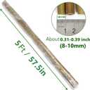 SWANGSA 75 Pack 5Ft (57.5inch) Garden Bamboo Stakes for Plant Support, Garden Poles for Tomatoes, Beans, Flowers, Potted, Indoor and Outdoor Climbing Plants