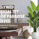 Roselywed Artificial Bird of Paradise Tree 7FT 22 Leaves Tall Large Fake Faux Tropical Traveler's Palm Banana Plant 84 Inch Black Pot for Indoor Home Office Poolside Porch Mall Decor Housewarming Gift