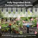 Drip Irrigation System 230FT Quick-Connect Drip Irrigation Kit with 1/4 inch 1/2 inch Irrigation Tubing Hose and Accessories for Lawn Raised Bed Greenhouse Plant Watering System