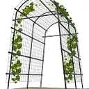 Garden Arch Trellis 7FT Extra Tall Polyethylene-Coated Stainless Steel Garden Trellis for Climbing Plants Outdoor Garden Trellis Arch for Cucumber Trellis, Gardening Trellis with Clips Trellis Netting