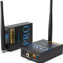 1Mii 2.4GHz Wireless Audio Transmitter and Receiver,48KHz/24bits HiFi Audio, 20ms Low Latency,328ft Long Range Wireless Subwoofer Kit for Speaker/Stereo/Soundbar,Optical/Coaxial/3.5mm(RCA) Ports.