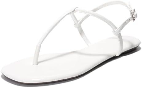 Project Cloud Thong Sandals for Women 2025 - Memory Foam and Lightweight Summer Essentials - Non Slip Flip Flops for Women Footwear with Back Strap Beach Flats Sandals (Celebration), Size 7