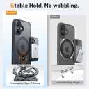for iPhone 17 Case: with 360° Spin Magnetic Stand, Camera Control Button, Fit for MagSafe, Military Drop Protection, Protective Slim Phone Cover for iPhone17 with Ring Kickstand, 6.3", Black