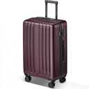 28 inch Luggage Hardside Lightweight Suitcase with Spinner Wheels TSA Lock for Travel Business, Red (28inch Checked, Wine)