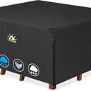 Zettum Patio Furniture Cover Square - 52 Inch Outdoor Table Cover Waterproof & Heavy Duty, 600D Lawn Furniture Set Covers for Outside Dining Table and Chairs Seating Combo - 52 x 52 x 28 Inch