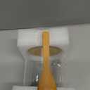 300ML/10Oz Clear Glass Jar with Bamboo Lid and Wooden Spoon, Cute Sugar Bowl Bath Salt Storage Canister Seasoning Container Condiment Pot with Scoop for Spice, Pepper for Kitchen, Table, Countertop