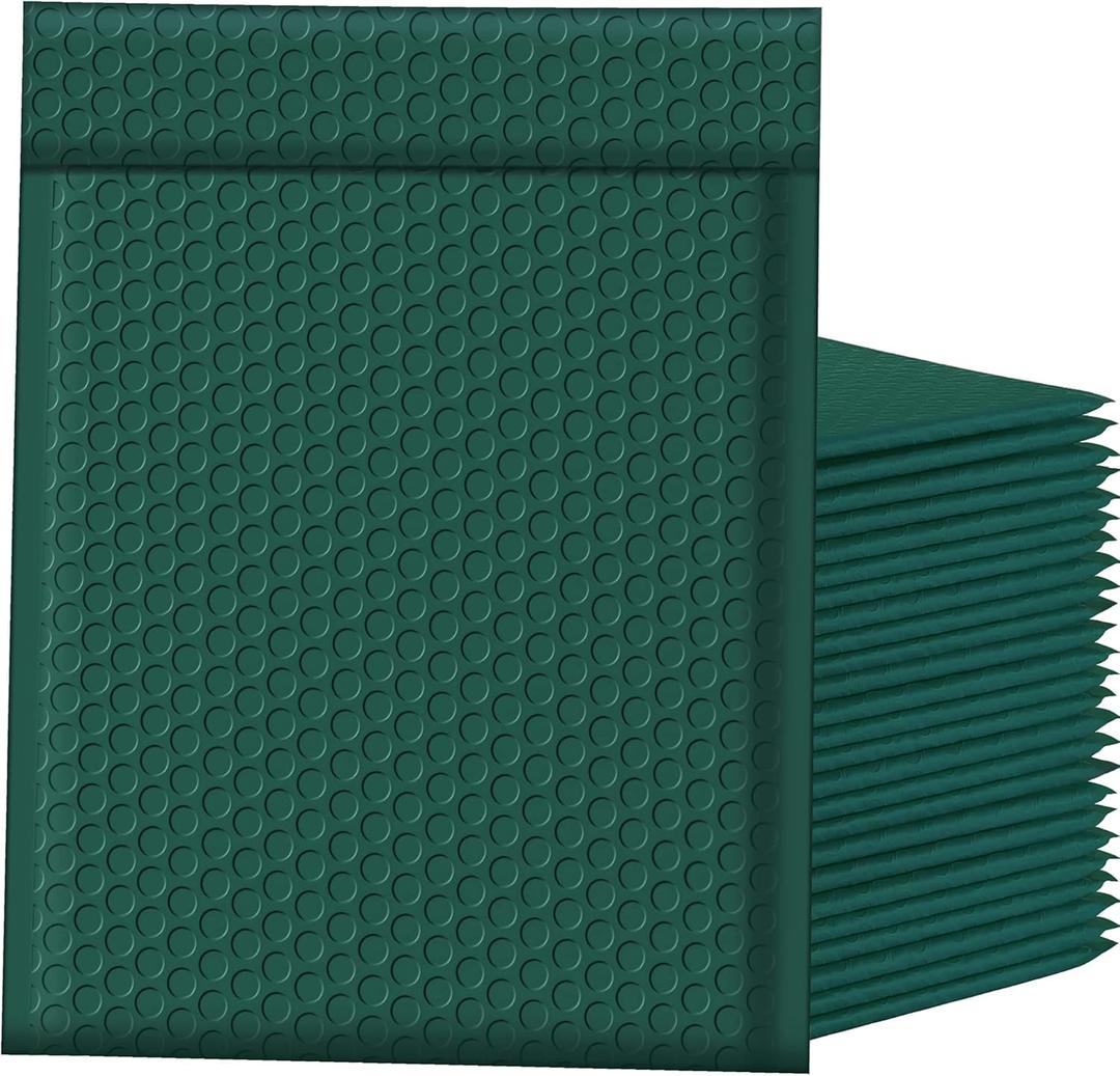 Famagic Bubble Mailers 8.5x12 Inch 40pc Ultramarine Green Shipping Bags, Chic Packaging Bags For Small Business, Colored Padded Mailing Envelopes, Opaque Matte Self Seal Bubble Poly Mailers Bulk #2