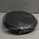 Greenjin 13" Round Bar Stool Cushions, Set of 2 Anti Slip Chair Seat Cushions with Straps, Circle Chair Pad for Kitchen Dining Chairs Hight Stools Black