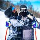 Cold Weather Balaclava Ski Mask for Men Windproof Thermal Winter Scarf Mask Women Neck Warmer Hood for Cycling (Black)