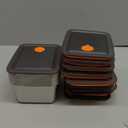 10 Pack Stainless Steel Food Storage Containers with Leak-Proof Lids, 16oz Reusable Metal Meal Prep Lunch Boxes, Stackable, BPA-Free, Dishwasher Safe for Snacks, Fruits & On-the-Go Meals