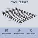 Box Spring, Metal Frame Mattress Foundation with Fabric Cover, Easy Assembly, Noise-Free (5 Inch, Queen)