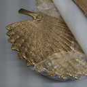 Gold Leaf Decorative Serving Tray for Table Centerpiece  12" Ceramic Leaf-Shaped Trinket Dish, Candle Tray, Vanity Organizer, Coffee Table Decor, Modern Glam Home Decor, Gifts for Women