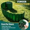 6''x30FT Corrugated Garden Edging, Durable Plastic Landscape Border for Flower Beds, Garden, Lawn and Landscape Edging (Green)