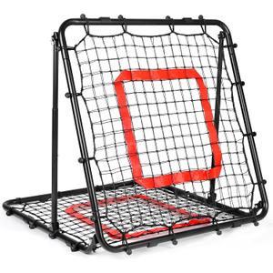 Baseball and Softball Rebounder Net,Baseball Rebounder,Volleyball Rebounder,Pitch Back Net,Multi-Sport Training Rebound Screen,with Pitching Target,Easy Adjustable Angles (33.5x33.5 IN)