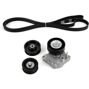 Tykick Idler Pulley and Belt Tensioner Kit Serpentine Belt Kit for Mercedes-Benz C300 C350 CLK350 E350 GL450 GLK350 ML350 S550 SL550 SLK350 2005-2011 Replaces 2722021419272202101927220002706PK2404
