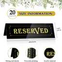 WATHFKCU 20PCS Acrylic Reserved Table Tent Signs, Reservation Seat Signs for Wedding, Restaurant, Office, Meeting Chairs
