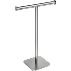 RUACQ Hand Towel Stand, 16" T-Shape Hand Towel Holder Stand for Bathroom, Kitchen and Countertop Towel Holder 304 Stainless Steel Hand Towel Rack with Weighted Base (Brushed Nickel)