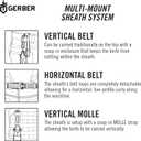 Gerber Gear StrongArm - Fixed-Blade Camping & Hunting Knife with Striking Pommel & Sheath - Premium Survival Gear - Made in USA - Black, Plain Edge