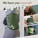 Large Ice Packs for Injuries Reusable Wrap with Straps - Soft Gel Hot and Cold Packs for Injuries, Hip, Shoulder, Back Pain Relief - 12" x 15" - Green, Size Large