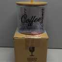 homicozy Coffee Pod Holder with Bamboo Lid, Large Capacity 80-Ounce Clear Countertop Storage for Coffee Capsules, K Cup Organizer for Keurig/Nespresso, coffee filter holder, Coffee Bar Accessories