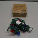 CHYParty 10FT C7 Christmas Lights, Multicolor LED Indoor String Lights with 10 Vintage Bulbs, for Xmas Tree, Window, Party Backdrop, Plug in with Green Wire