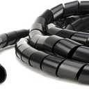 Secure 1/8 Inch Black Polyethylene Spiral Wrap - 50 Feet