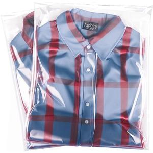 Jadairy Self Sealing Cellophane Bags, Clear Resealable Bags for Packaging Clothing, 12x16 in, 100 Pcs