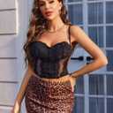 Avidlove Women Mini Skort Skirts Pencil Bodycon Short Skirts Y2k Leopard Print Skorts with Shorts Underneath (Medium)