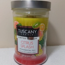 Tuscany Candle, Limited Edition Citrus Splash, With Essential Oils, Tropical juice and bright citrus 18OZ