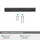 Amerock | Kitchen Cabinet Pull | Black Bronze | 3 in & -3/4 in (76 mm & 96 mm) Center-to-Center | Bronx | 1 Pack | Furniture Hardware | Cabinet Handle | Bathroom Drawer Pull