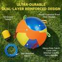 Herding Ball for Dogs, Inflatable Dog Ball for Outside Play, Calming Jumbo Ball for Dogs with Handles, Interactive Herding Toys for Border Collies, Australian Shepherds, Blue Heelers, Horses (10'')