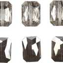 WILLWA 10Pcs/Lot Crystal Rectangular Pendant Purple 13x18MM Square Faceted Glass Flat Beads for DIY Making Necklace Needlework (Color : 2)