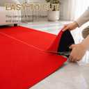 Red Carpet Runner 3x10 Ft, Non-Slip Rubber Backing Aisle Rug, 0.2" Thick Indoor Outdoor Red Runner for Weddings, Parties, Events, Hollywood Walkway, Easy to Clean & Reusable