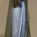 Drum Lamp shades Set of 2, White Line Lamp Shades for Table Lamps Floor Lamp, 13" Top X 13" Bottom X 10" High Large Fabric Lamp Shades, Easy Assembly Replacement Lampshades