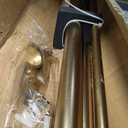Double Curtain Rods 72-144 Inches for Windows, 1 Inch Diameter Adjustable Heavy Duty Drapery Rod with Aluminum Alloy Brackets and Finials, Modern Stylish Dual Curtains Rod, Brushed Gold