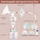 4pcs Breast Pump Collection Bottles for Spectra S2 S1 9 Plus Motif Luna Breast Pumps, 6.oz 180ml Reusable Wide Neck Bottles with Collar and Sealing Disc, Replace for Spectra Bottle