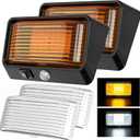 BlueFire RV Exterior LED Porch Light with Motion Sensor  Waterproof, Energy Efficient, Easy Installation, Bright Outdoor LED Lighting for Camper, Trailer, Motorhome (Black)
