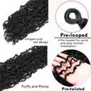 Boho Passion Twist Crochet Hair 20" - 8 Packs Black Pre Twisted Mini Yanky Twist Curly Senegalese Dreadlocks Extensions Pre-looped Soft Locs Braids for Women Synthetic