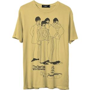Junk Food Unisex Adult Beatles Submarine Yellow T-Shirt (Yellow, L)