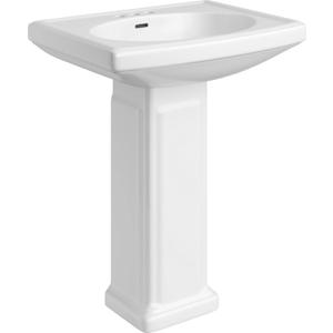 PROFLO PF1011 Bathroom Sink Pedestal Only for PF1410 - White (8.7x10.5 Inches)