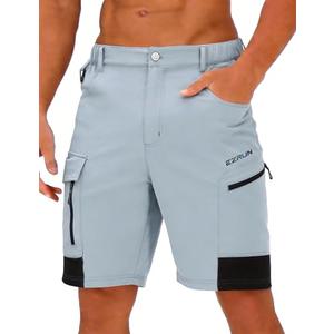 EZRUN Men's Hiking Cargo Shorts Quick Dry Golf Outdoor Work Tactical Shorts with Multi Pocket for Fishing Travel L