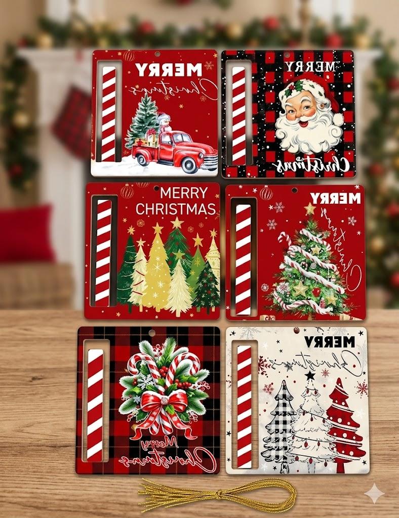 Christmas Tree Decoration Pendant, Fun Pinecone Xmas Hat Xmas Tree Accessories Christmas Pendants Hanging,Owl Rabbit Fox Christmas Ornament