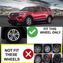 18 inch Wheel Skins compaitble with Ford Explorer 2020-2024; Set of 4 Wheel Covers ; Glossy Black