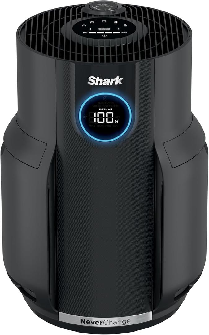 Shark Air Purifier for Home, NeverChange, for Large Room, HEPA-Exceeding Filter, Captures Pollutants, Pet Dander, Dust, Odor, Smoke, and More, Odor Neutralizer, HP152, Charcoal