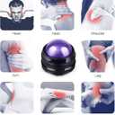 Massage Set Including Manual Massage Ball & Four Trigger Point Finger Hand-Held Massage Tools Roller with Knobs for Pain Relief Relaxing, Muscle Treatment and Back Neck (Purple)